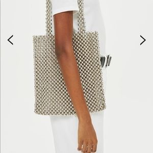 ISO Topshop metallic beaded tote bag